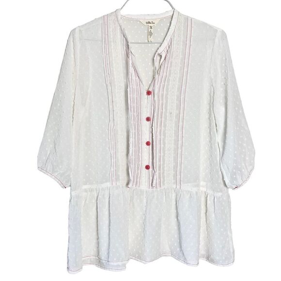 Matilda Jane Light The Way Swiss Dot Top Size M - Picture 4 of 7